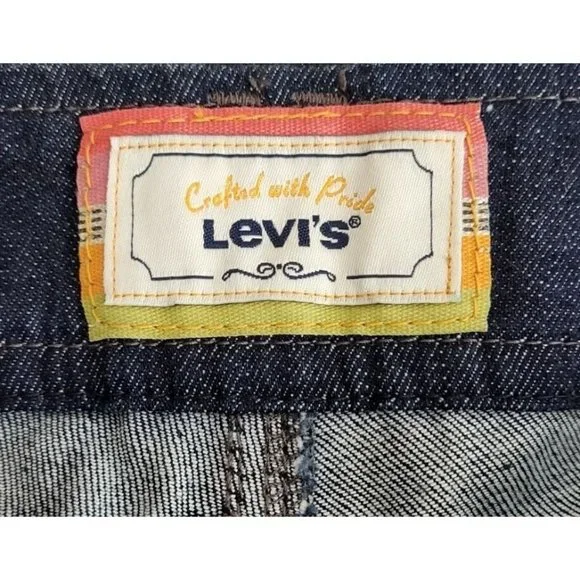 Levi's Dark Wash High-Waisted High Loose Flare Denim Bell Bottom Jeans W…